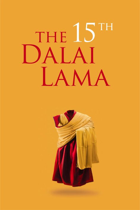 The 15th Dalai Lama cover: an empty maroon and saffron robe