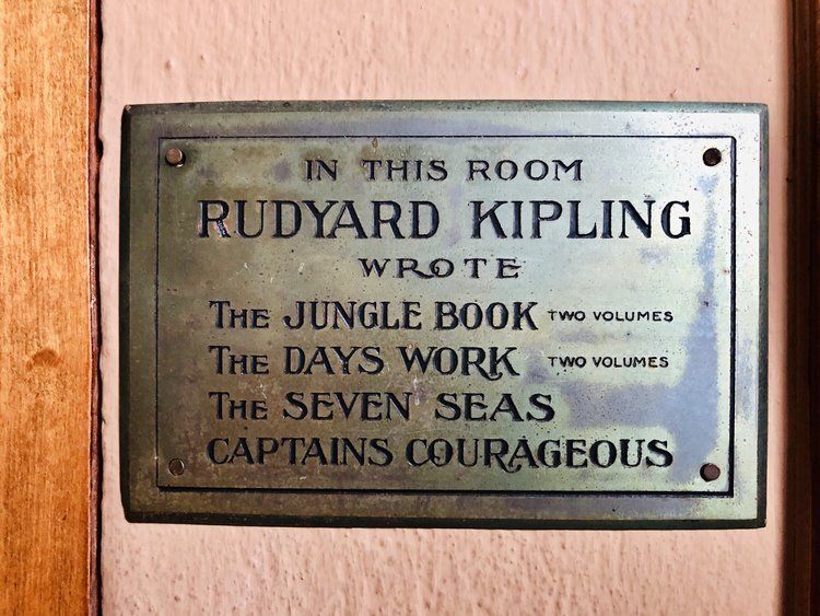 Plaque: in this room Rudyard Kipling wrote The Jungle Book